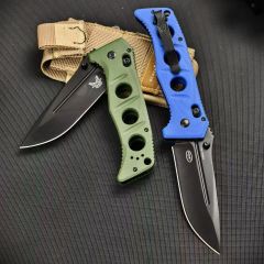 BM 275SFE-2 Shane Sibert Adamas Folding Knife 3.77" CruWear Plain Blade, G10 Handles