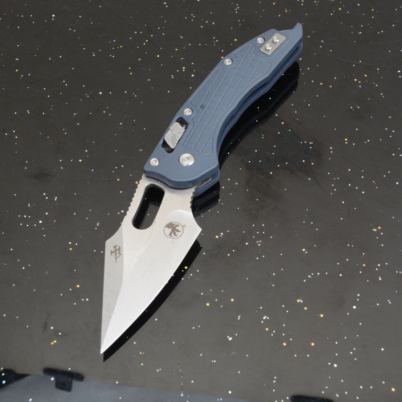 MT Stitch-Ramloc Folding Knife 3.03" D2 Stonewashed Blade, Nylon Fiber Handles