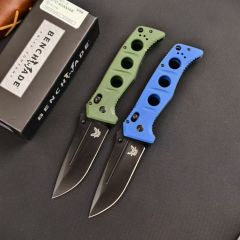 BM 275SFE-2 Shane Sibert Adamas Folding Knife 3.77" CruWear Plain Blade, G10 Handles