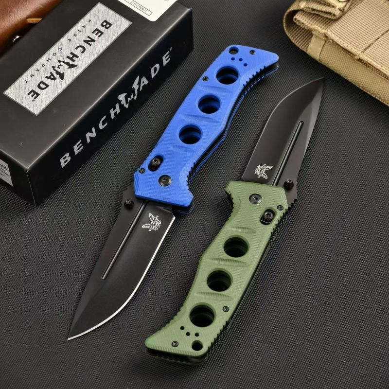 BM 275SFE-2 Shane Sibert Adamas Folding Knife 3.77" CruWear Plain Blade, G10 Handles