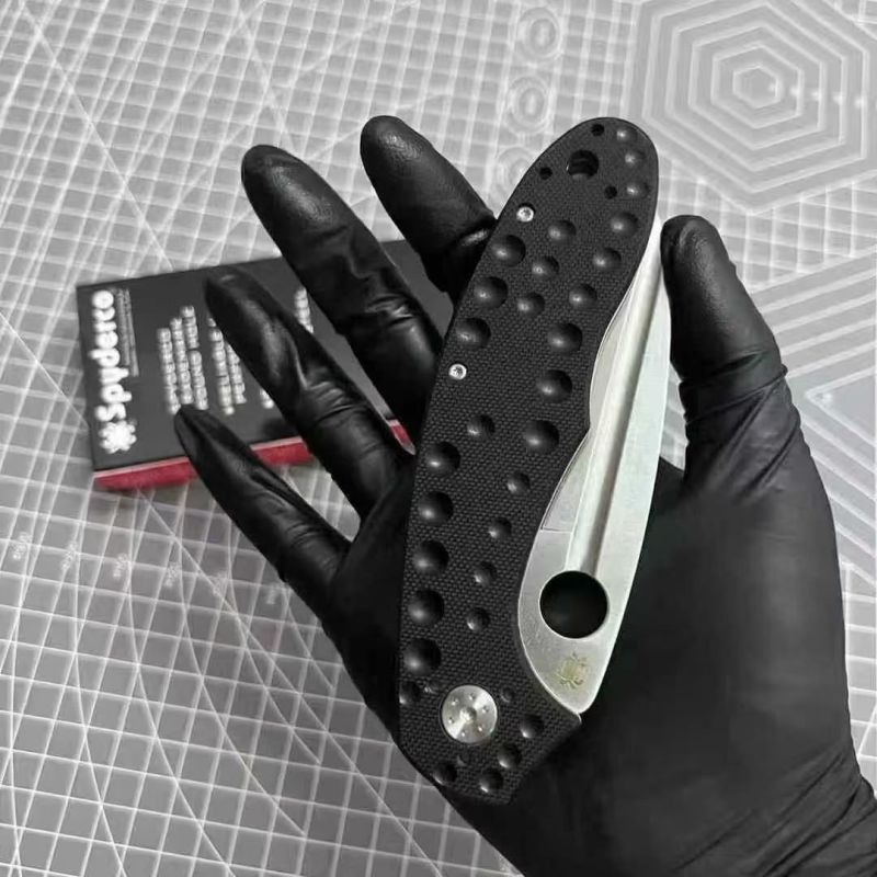 Spy C151 Folding Knife 3.66" CPM-3V Satin Plain Blade, G10+ Titanium Handles - C151TI
