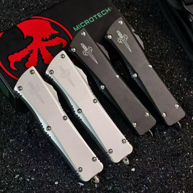MT Troodon AUTO OTF Knife 3.74" D2 Mirror Dagger Blade, Aluminum Handles