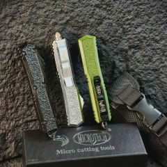 MT UTX-70 Mirror OTF AUTO Knife 3.35" 8Cr14 Blade, Zinc Alloy Handles