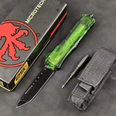 MT Green Combat Troodon OTF AUTO Knife 3.74" M390 Plain Blade, Ultem+Aluminum Alloy Handles