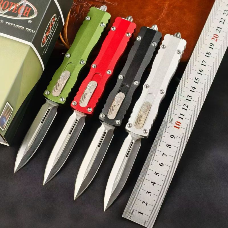 MT 225-10 Dirac III AUTO OTF Knife 2.76" Double Edge D2 Blade, Aviation Aluminum Handles