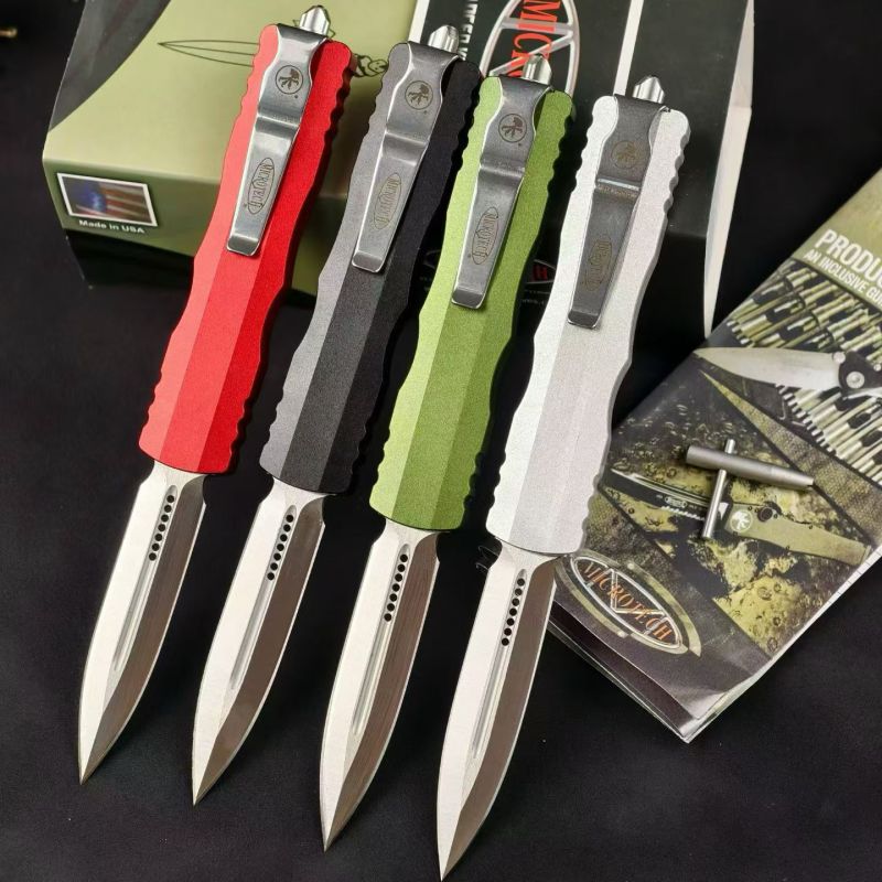 MT 225-10 Dirac III AUTO OTF Knife 2.76" Double Edge D2 Blade, Aviation Aluminum Handles