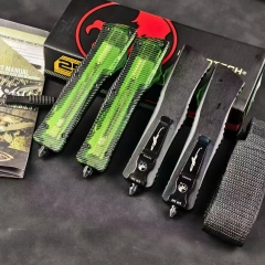 MT Green Combat Troodon OTF AUTO Knife 3.74" M390 Plain Blade, Ultem+Aluminum Alloy Handles