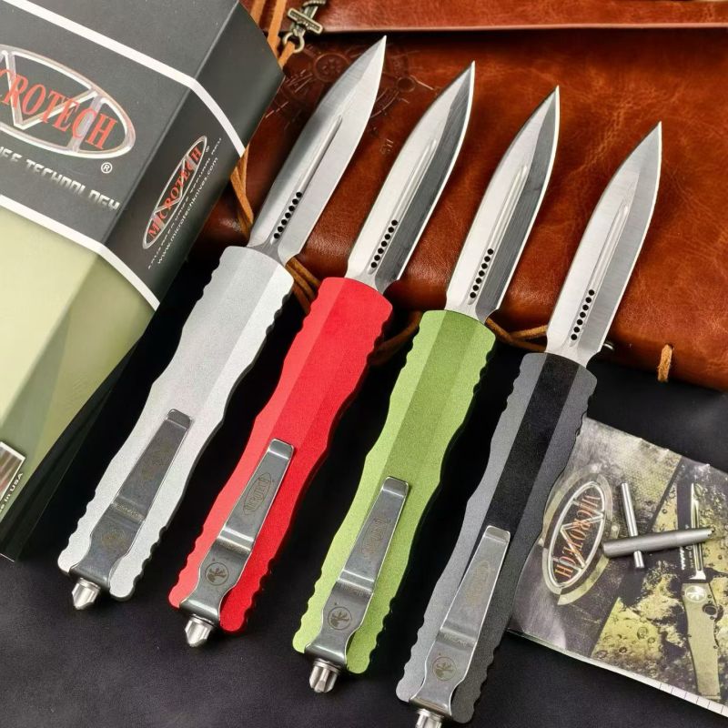 MT 225-10 Dirac III AUTO OTF Knife 2.76" Double Edge D2 Blade, Aviation Aluminum Handles