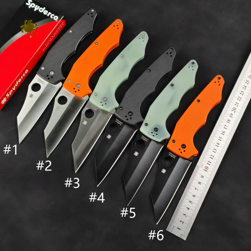 Spy C253 YoJumbo Folding Knife 3.82" S30V Satin Plain Blade, G10 Handles, Compression Lock - C253GP