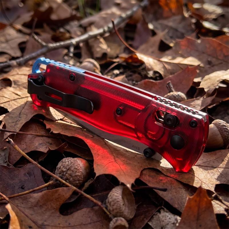 BM 535-1 Bugout AXIS Folding Knife 3.15" D2 Satin Plain Blade, PEI Handles