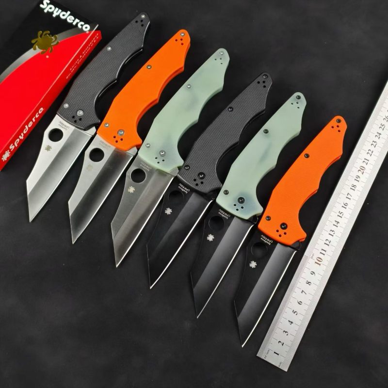 Spy C253 YoJumbo Folding Knife 3.82" S30V Satin Plain Blade, G10 Handles, Compression Lock - C253GP