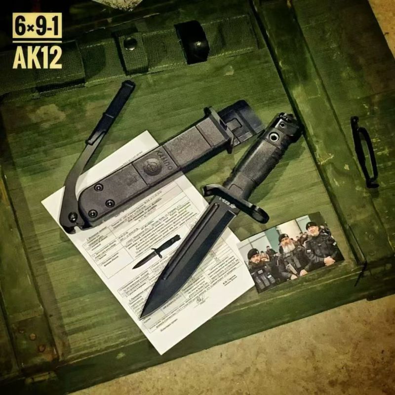 Classical AK12 Fixed Knife 6.5" 440C Blade, ABS Handles