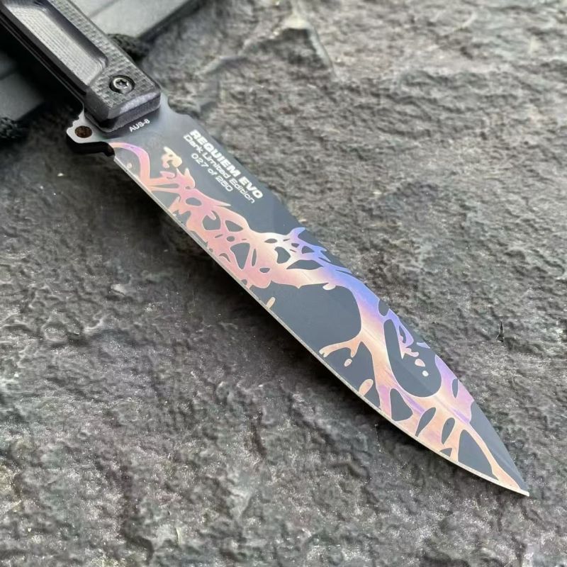 Extrema Ratio Fixed Knife 4.33" AUS-8 Single Edge Blade, G10 Handles