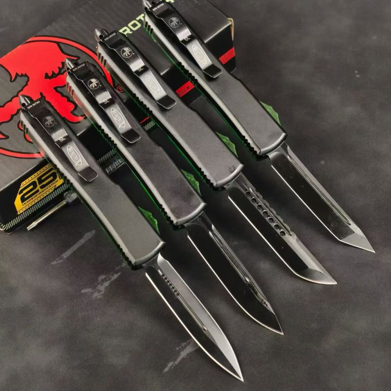 MT Green UTX-70 Ultratech OTF AUTO Knife 3.34" M390 Plain Blade, Acrylic+Aluminum Alloy Handles