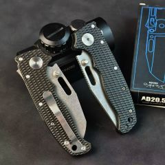 Demko AD20 Shark Lock Folding Knife 2.76" D2 Clip Point Blade, Nylon Fiber Handles