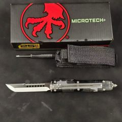 MT White UTX-70 Ultratech OTF AUTO Knife 3.34" M390 Plain Blade, Acrylic+Aluminum Alloy Handles