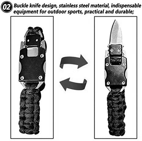 Stainless steel Buckle Bracelet Knife