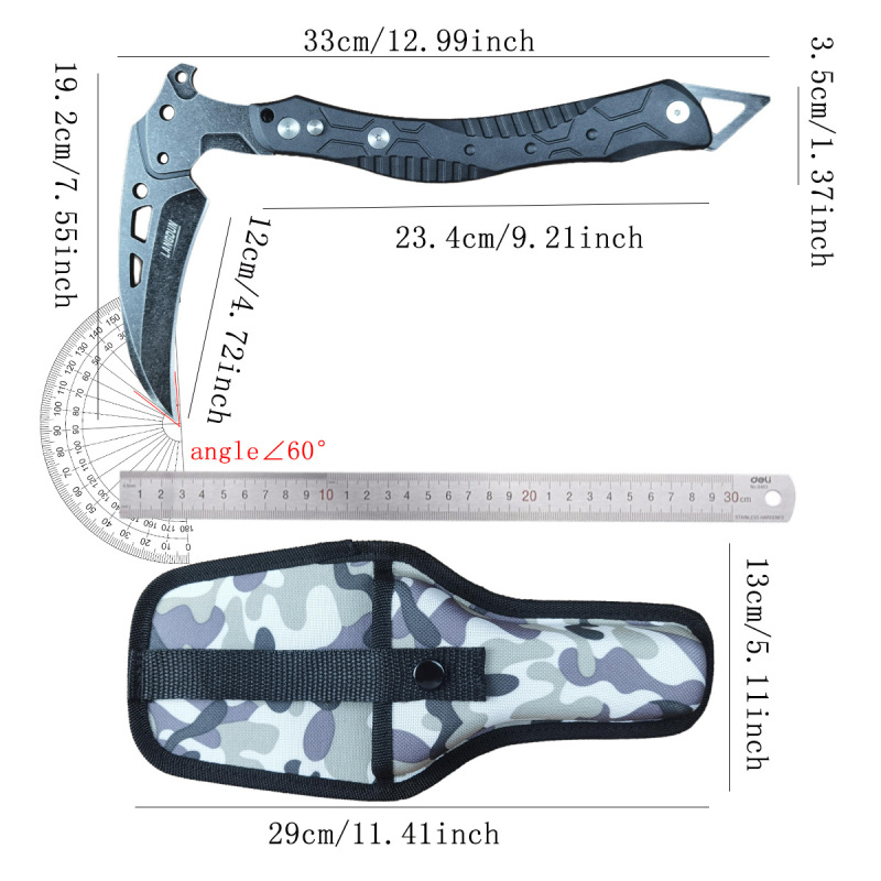 Tactical Axe Folding Blade Knife