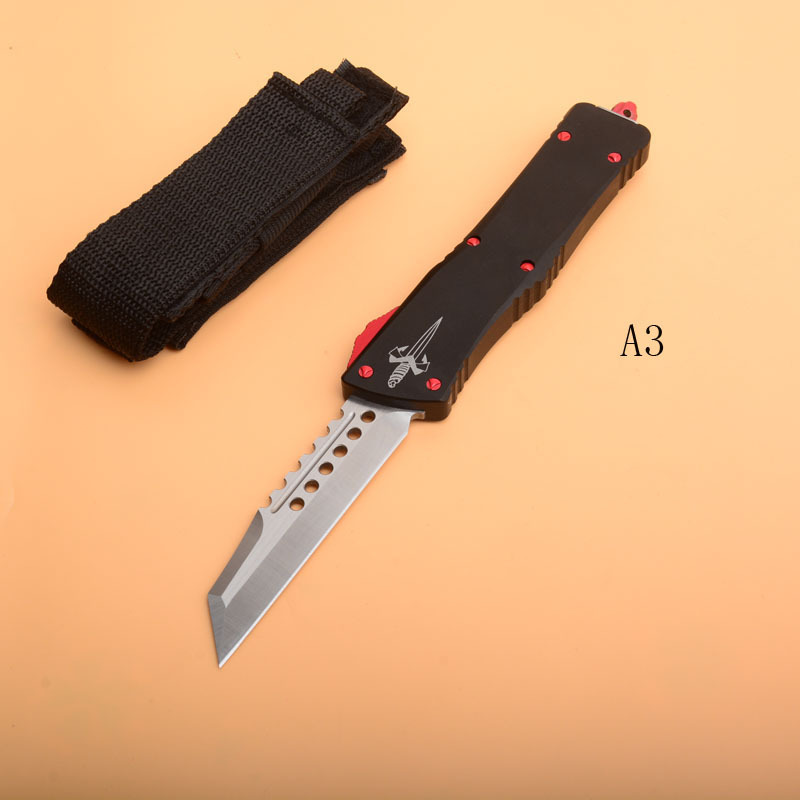 MT Combat Troodon AUTO OTF Knife 3.77" D2 Satin Blade, Aluminum Alloy Handles