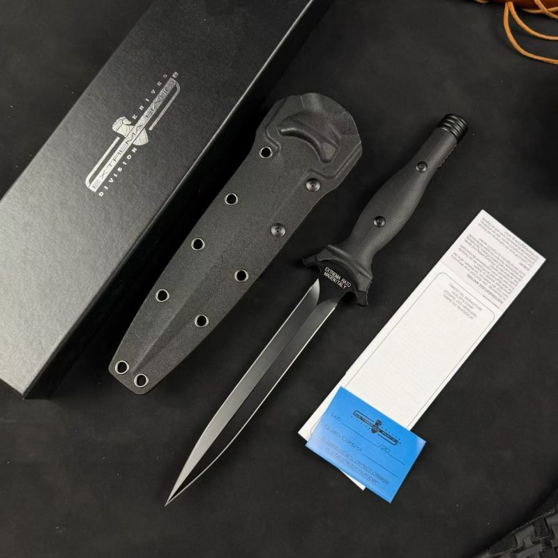 Extrema Ratio Suppressor Dagger 6.89" Black N690 Double Edge Blade, G10 Handles