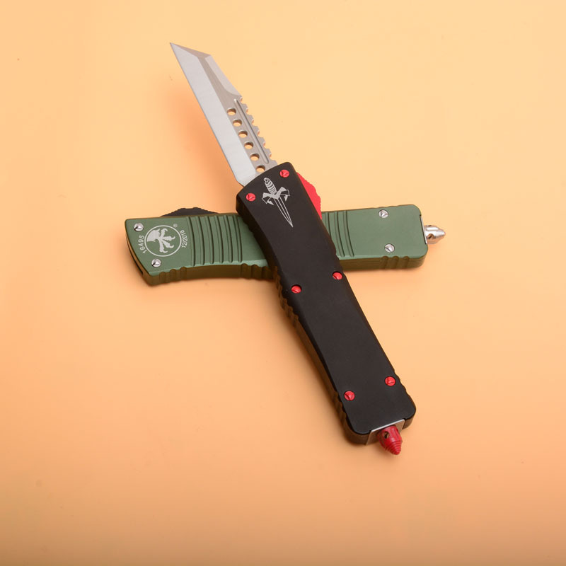 MT Combat Troodon AUTO OTF Knife 3.77" D2 Satin Blade, Aluminum Alloy Handles