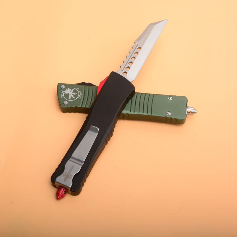 MT Combat Troodon AUTO OTF Knife 3.77" D2 Satin Blade, Aluminum Alloy Handles