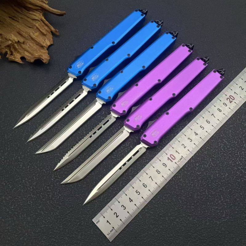 Fat Dragon AUTO OTF Knife 3.46" D2 Satin Blade, Aluminum Alloy Handles