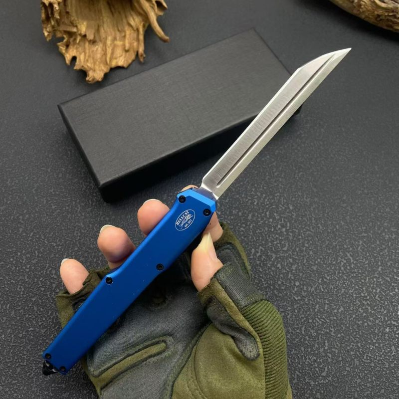 Fat Dragon AUTO OTF Knife 3.46" D2 Satin Blade, Aluminum Alloy Handles