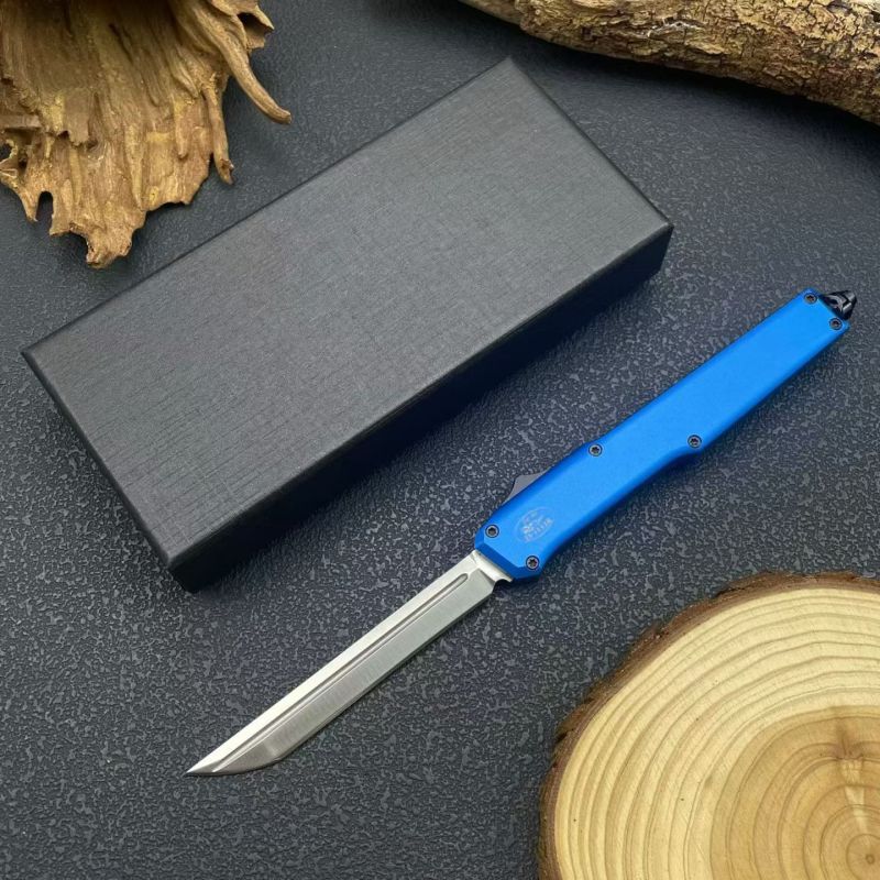 Fat Dragon AUTO OTF Knife 3.46" D2 Satin Blade, Aluminum Alloy Handles