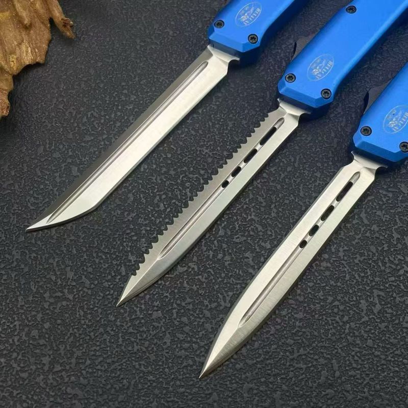 Fat Dragon AUTO OTF Knife 3.46" D2 Satin Blade, Aluminum Alloy Handles