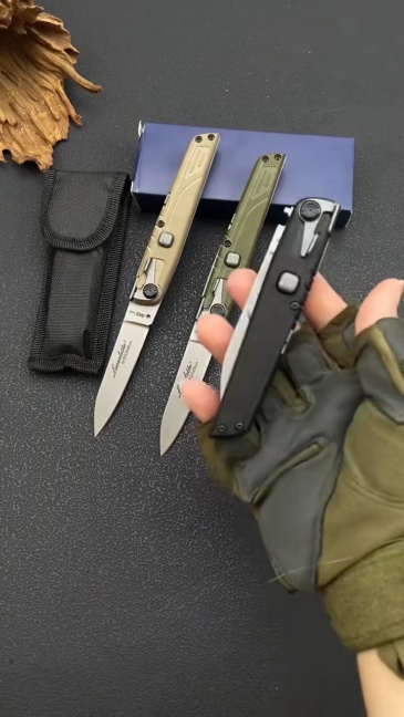 Italy AKC Godfather Stiletto FRN OTF AUTO Knife 3.34" 440c Steel Blade, Nylon Fiber Handles-4 Models