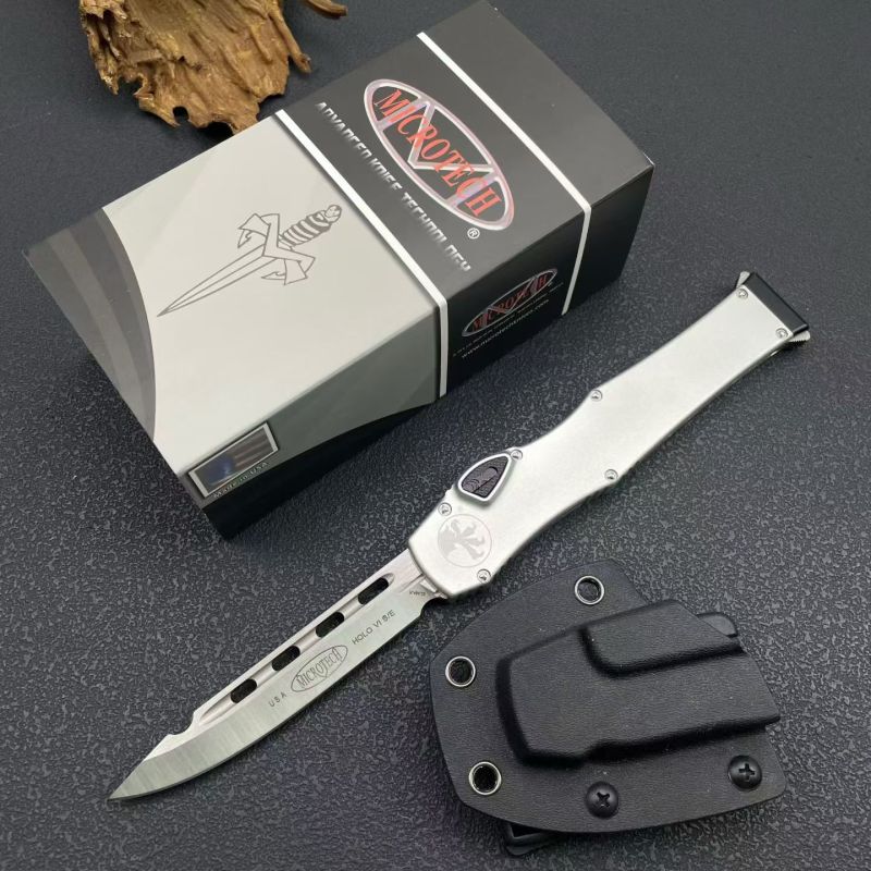 MT 150-10 Halo VI OTF AUTO Knife 4.33" Elmax Blade, Aluminum Alloy Handles