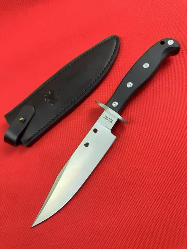 Spy FB44 Fixed Blade Knife 7.87" CPM-154 Satin Plain Blade, G10 Handles - FB44GP