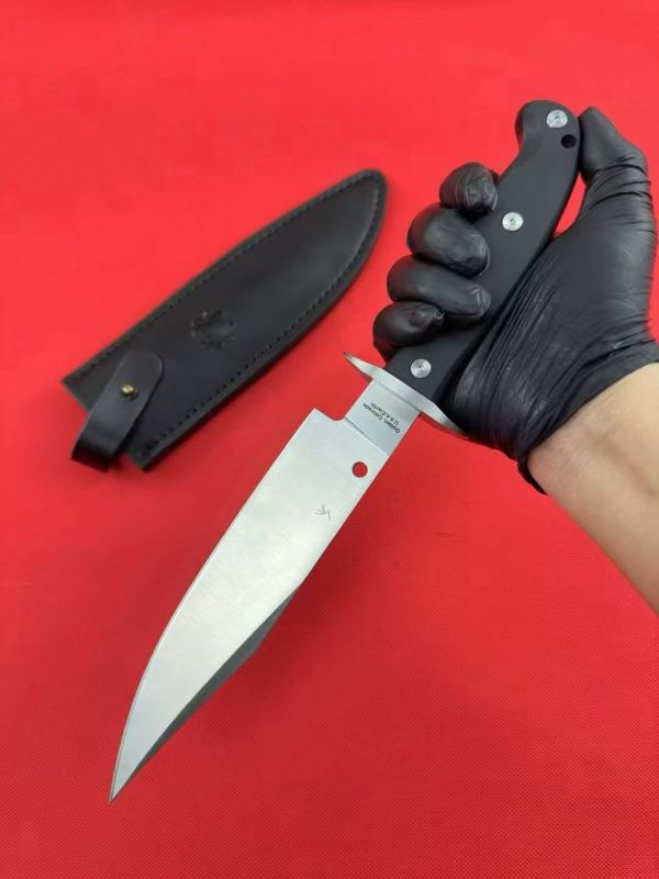 Spy FB44 Fixed Blade Knife 7.87" CPM-154 Satin Plain Blade, G10 Handles - FB44GP