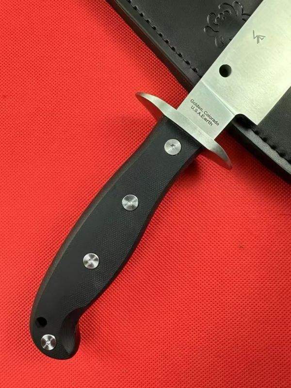 Spy FB44 Fixed Blade Knife 7.87" CPM-154 Satin Plain Blade, G10 Handles - FB44GP