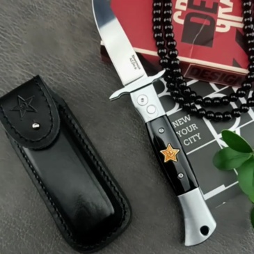Russia Custom Patriot Auto Folding Knife 3.74" X12M Blade, Resin Handles