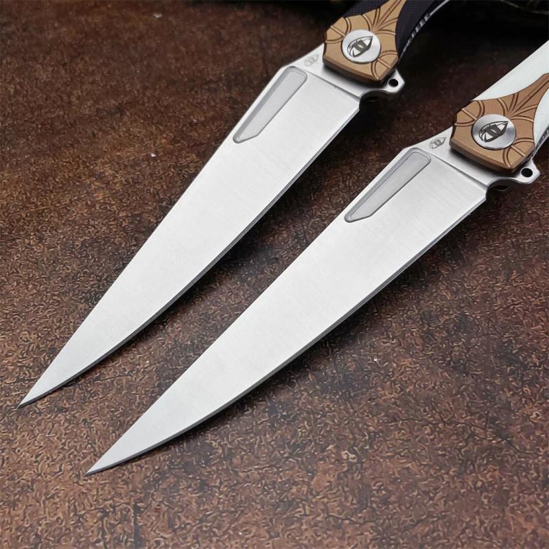 Russia Crawler Folding Blade Knife 5.12" D2 Blade, G10 Handles