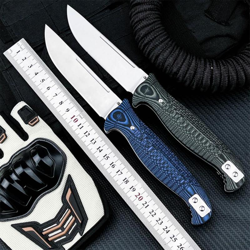 Russia Crawler Folding Blade Knife 4.61" D2 Blade, G10 Handles