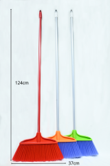 GV no.G1809 new plastic transparent bristle broom head with steel handle