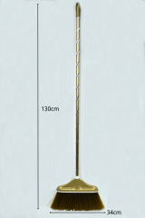 GV no.G2001 high grade metal golden broom set with carved steel handle