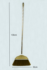 GV no.G2003 metal golden broom set with carved steel handle