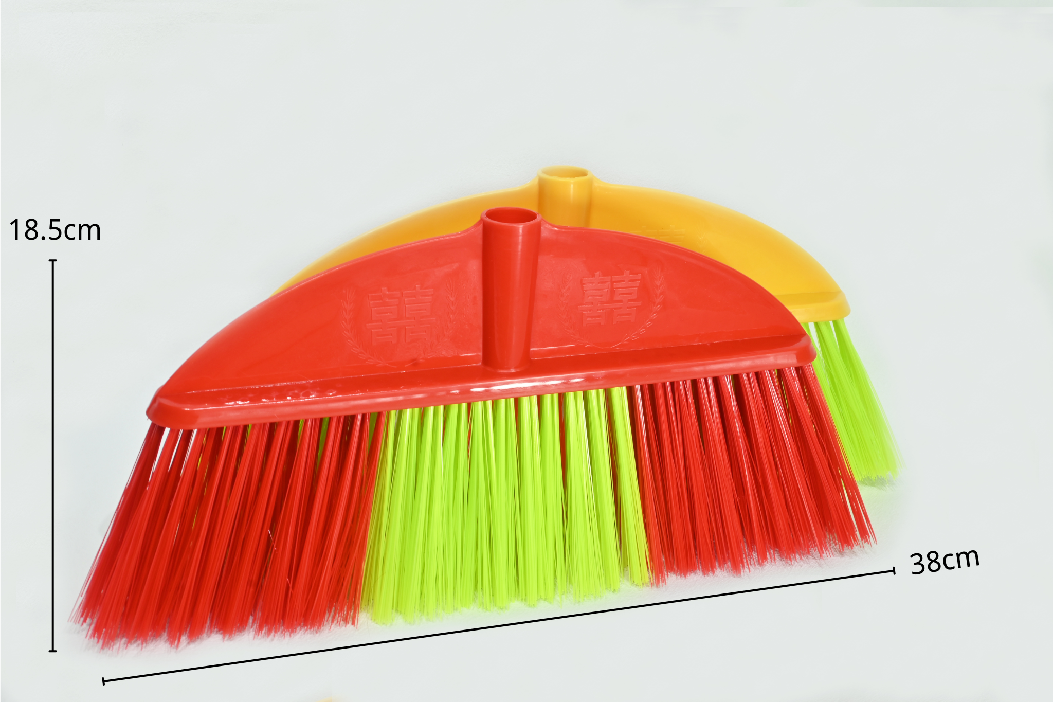 GV no.G332 plastic broom head with mixed color soft bristle