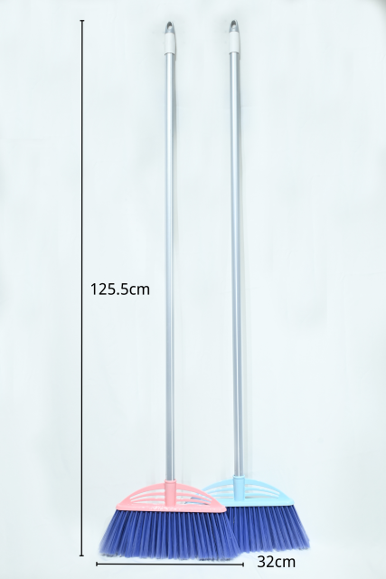 GV no.G401-1 plastic broom head with light steel handle traditional sweeper