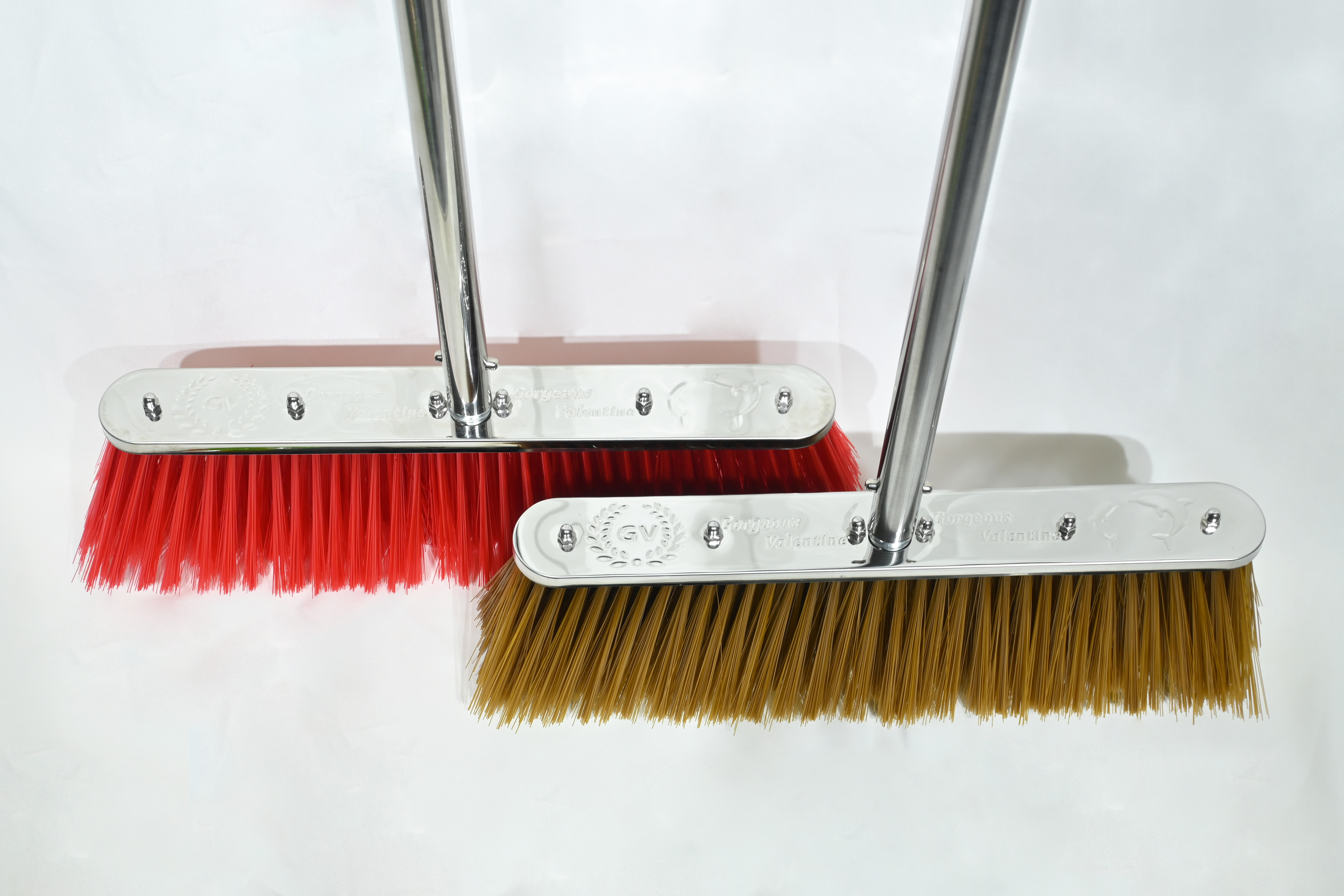 GV no.SL-002 big size steel flat broom head with stainless steel handle