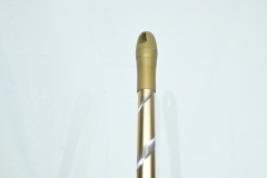GV no.G2003 metal golden broom set with carved steel handle