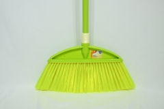 GV no.B2801 high quality soft bristle plastic broom head with steel handle broom set