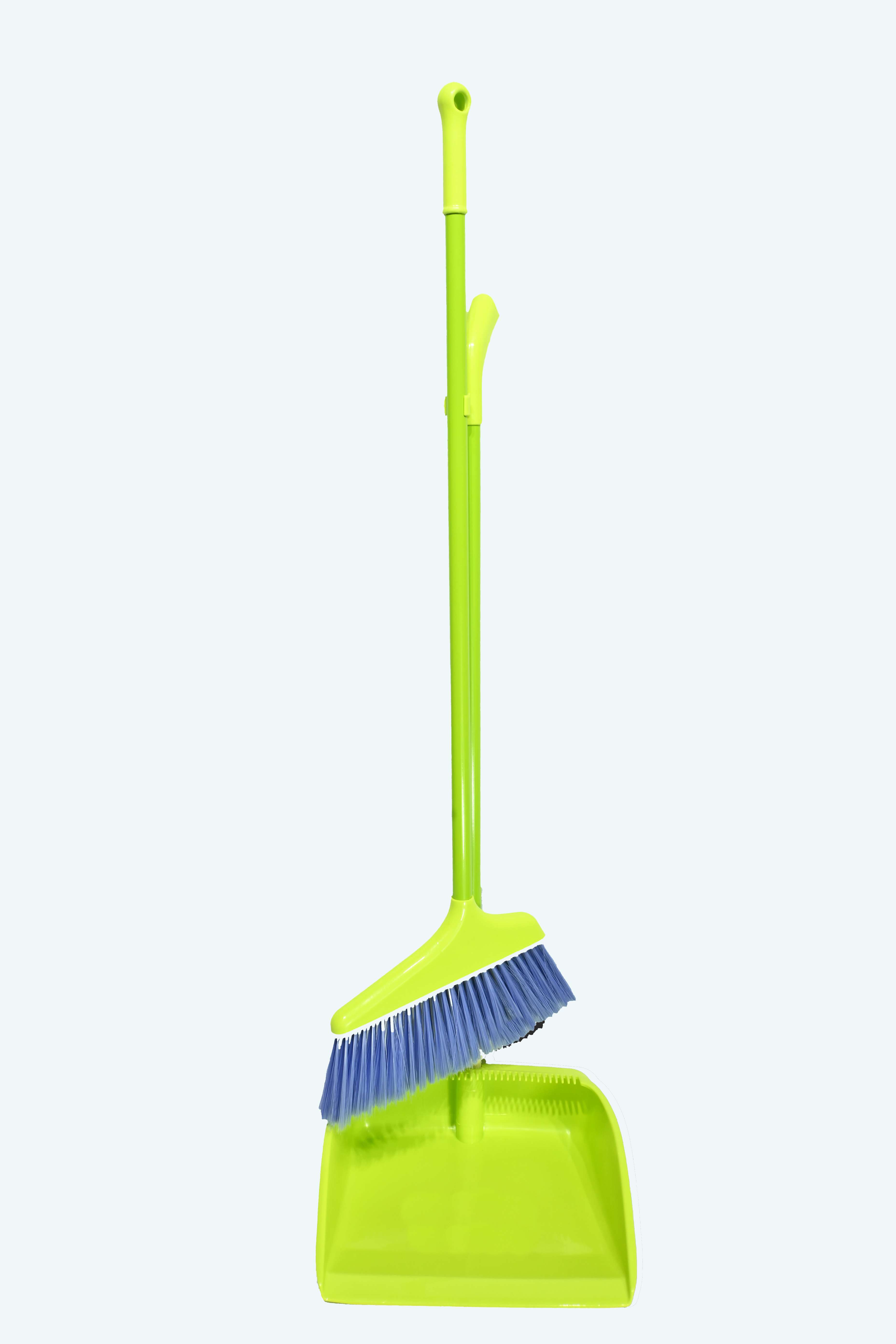 GV no.G8021 indoor floor cleaning set plastic broom and dustpan 3 color