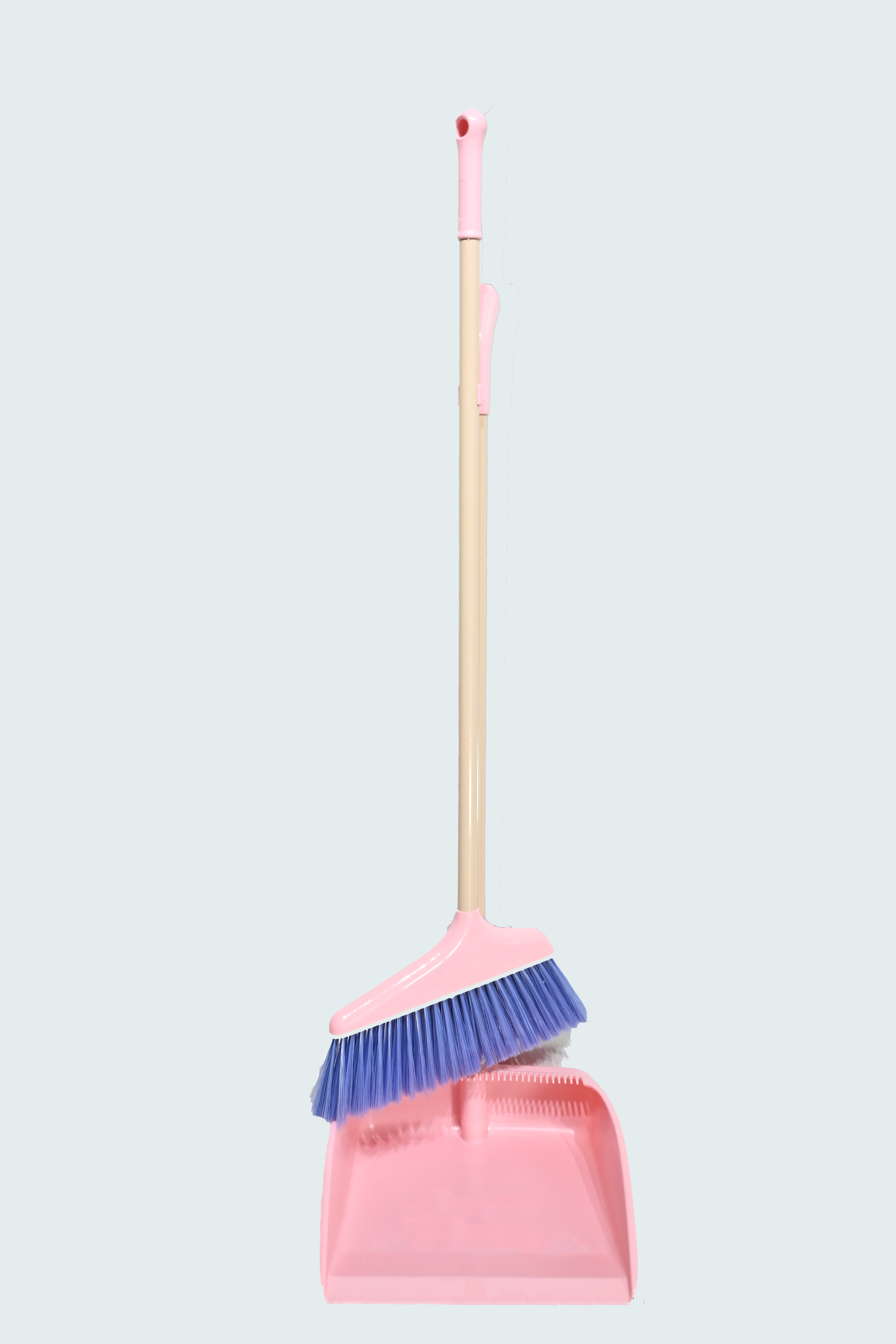 GV no.G8021 indoor floor cleaning set plastic broom and dustpan 3 color