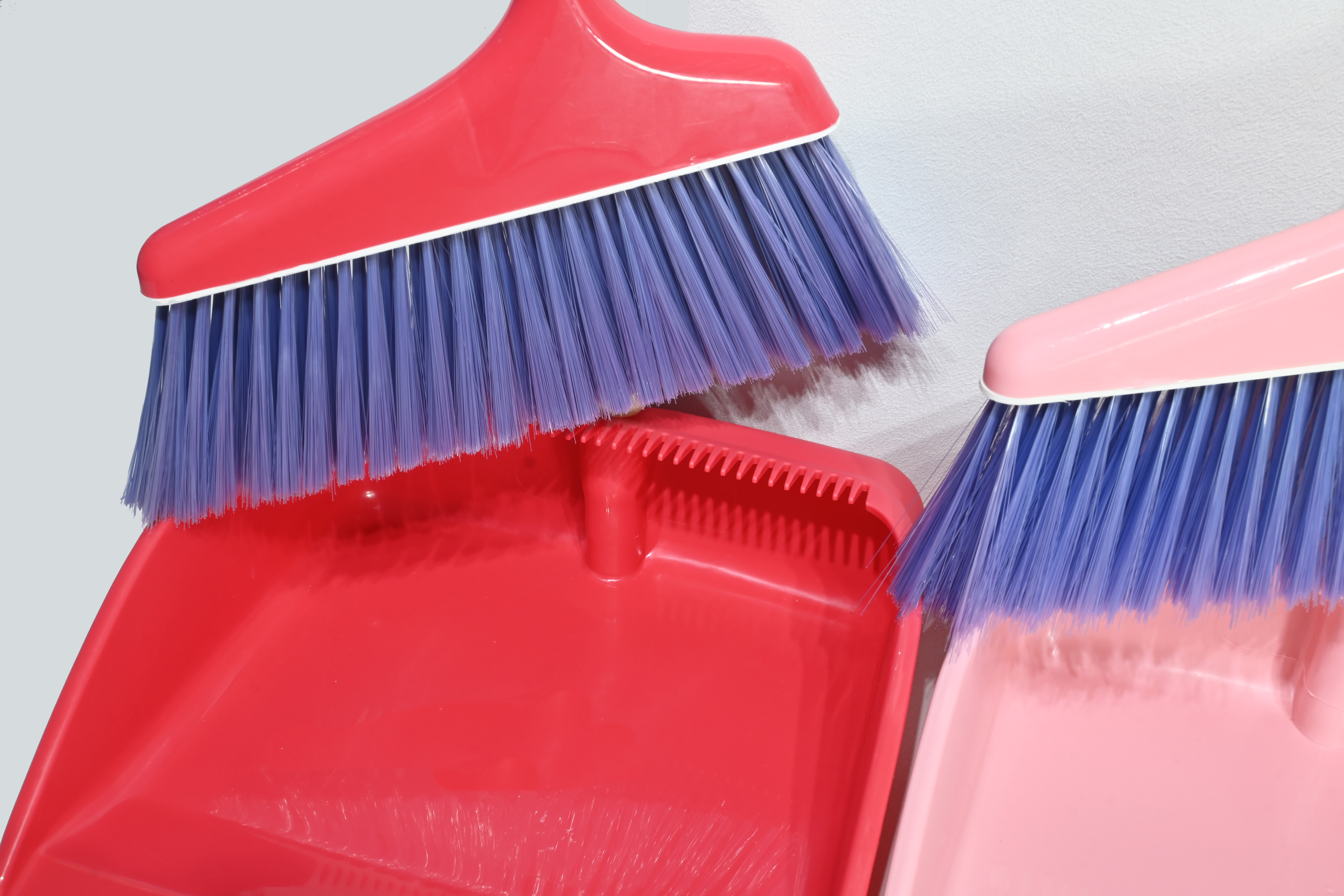 GV no.G8021 indoor floor cleaning set plastic broom and dustpan 3 color