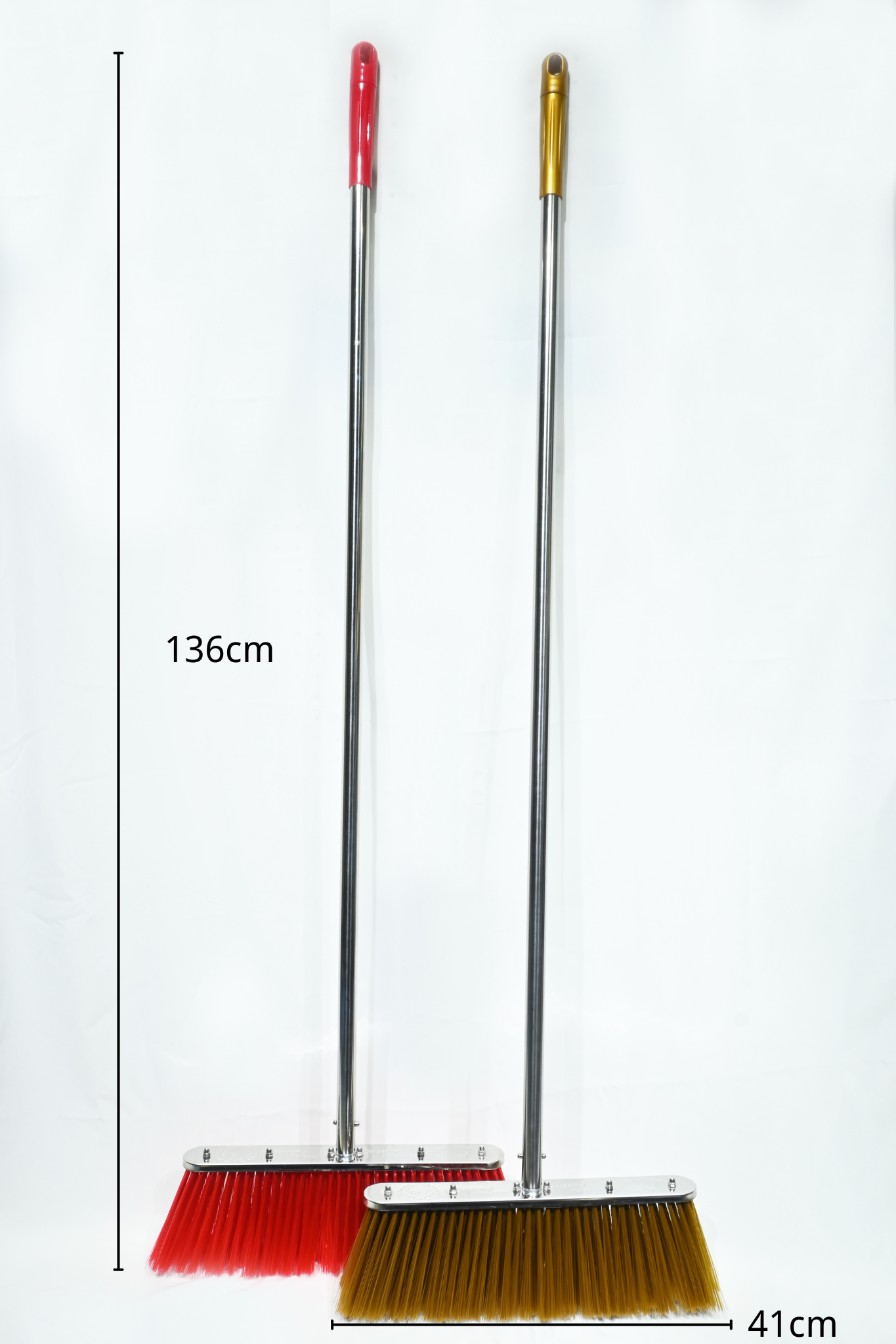 GV no.SL-002 big size steel flat broom head with stainless steel handle